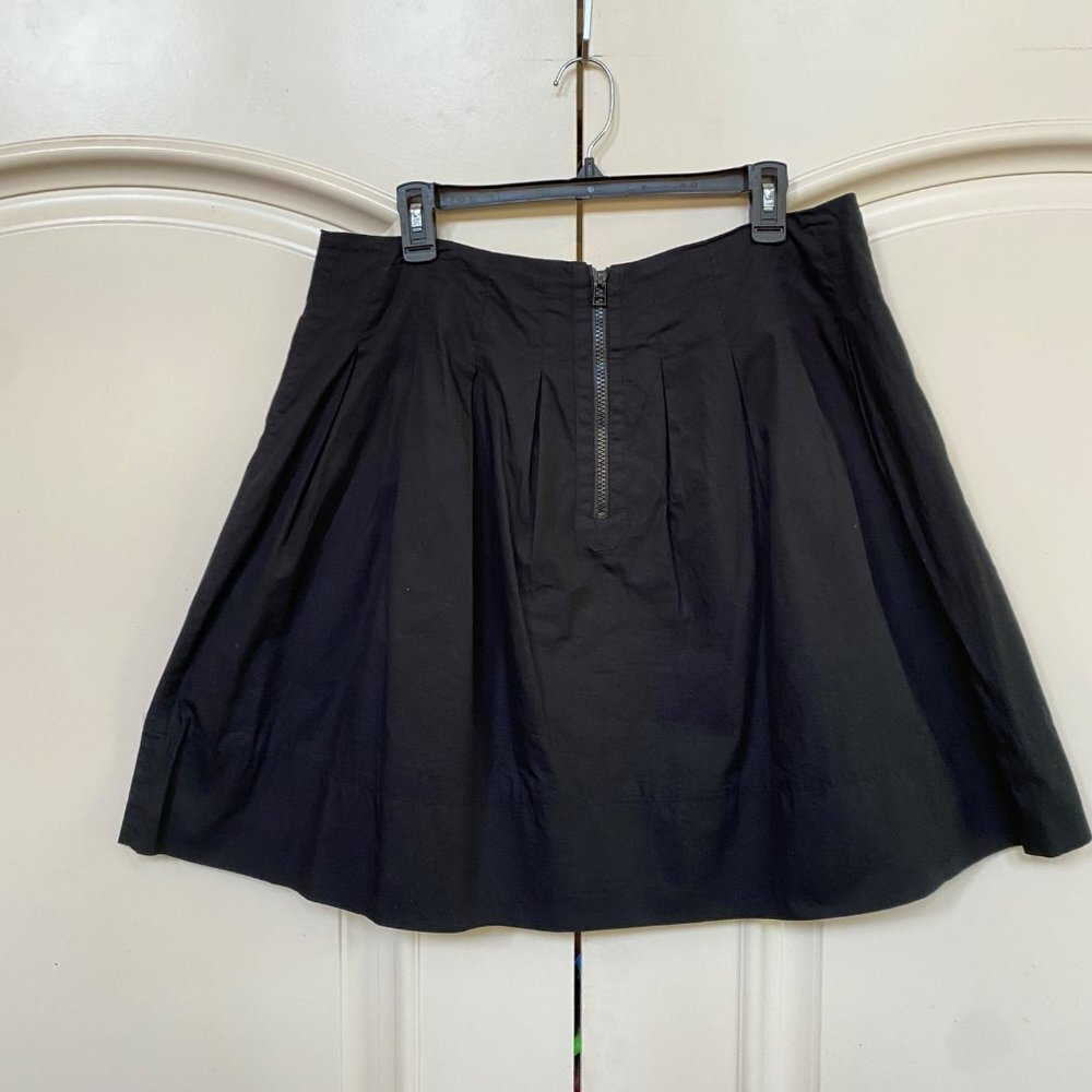 Saks Fifth Avenue Womens Skirt Size 12 Large Pleated A-line Black Flared - Picture 7 of 12